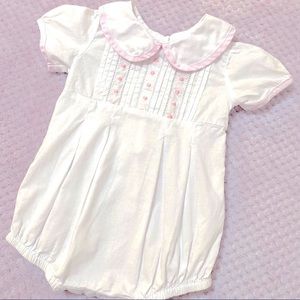 The Oaks Apparel, Baby Girl Bubble Romper, Bodysuit, Size 12 M